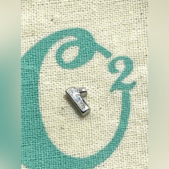 Origami Owl Living Lockets HTF Retired Crystal Number 1 Floating Charm - Picture 2 of 2